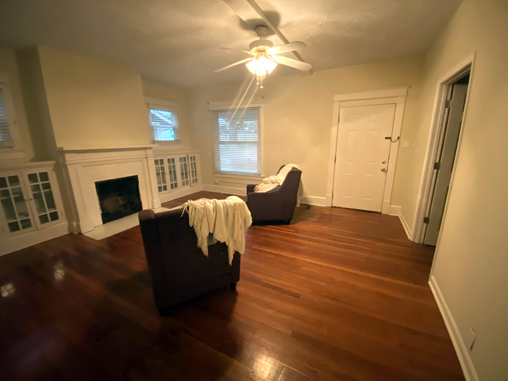 512 Euclid Ave, living room & fireplace